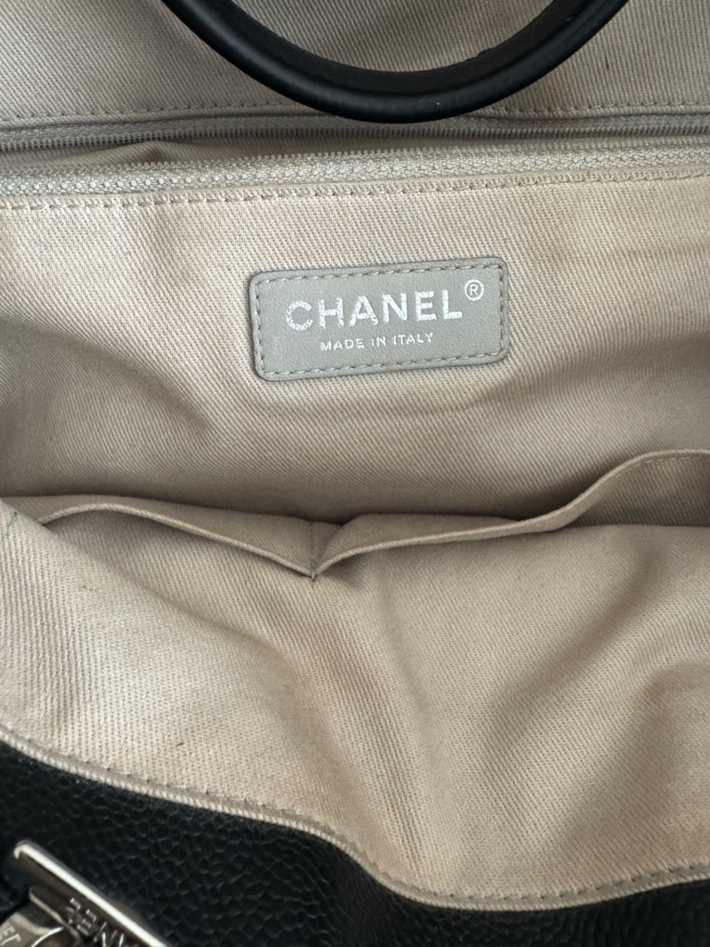 CHANEL Black Quilted Leather Chain-Strap Tote - Picture 9 of 11